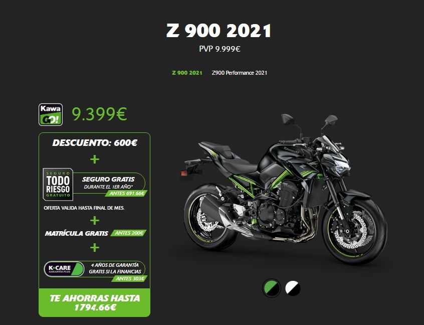 PROMOCION KAWASAKI Z900 2021 PROMOCION KAWASAKI Z900 2021
