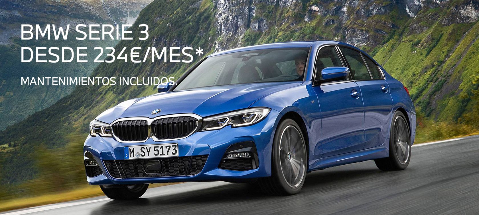 Llévate tu BMW Serie 3 por 234€ al mes con mantenimiento incluido Llévate tu BMW Serie 3 por 234€ al mes con mantenimiento incluido