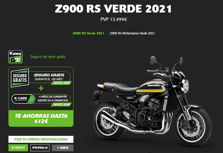 PROMOCION KAWASAKI Z900 RS VERDE PROMOCION KAWASAKI Z900 RS VERDE