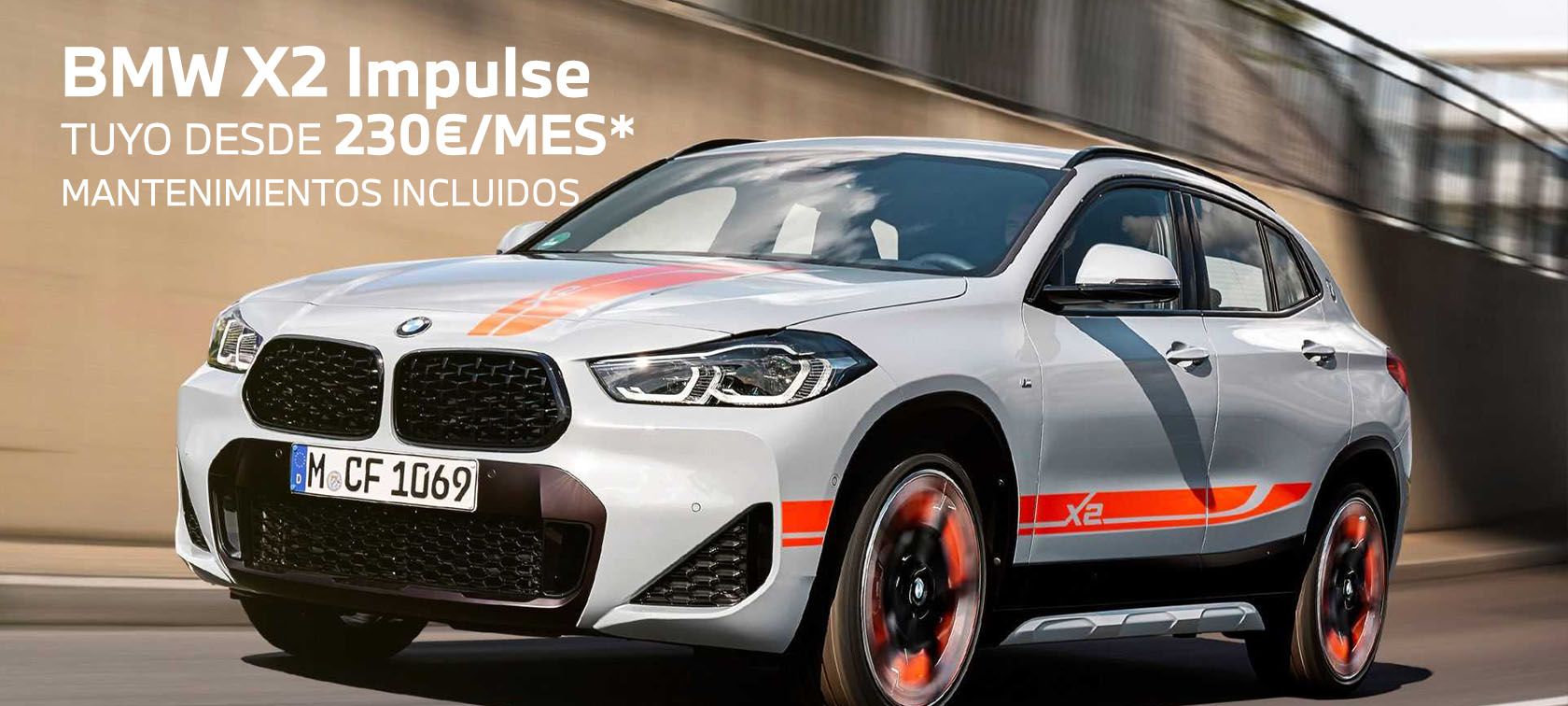 Tu BMW X2 Acabado Impulse por 230€/Mes* con mantenimientos incluidos Tu BMW X2 Acabado Impulse por 230€/Mes* con mantenimientos incluidos