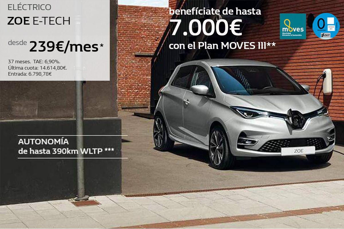 Renault ZOE E-TECH Desde 239€/MES* Renault ZOE E-TECH Desde 239€/MES*
