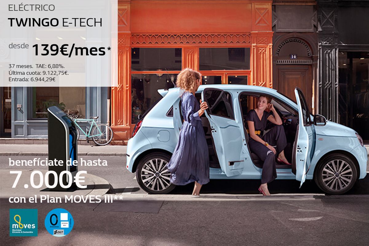 Nuevo TWINGO E-TECH Electric Desde 139€/Mes* Nuevo TWINGO E-TECH Electric Desde 139€/Mes*