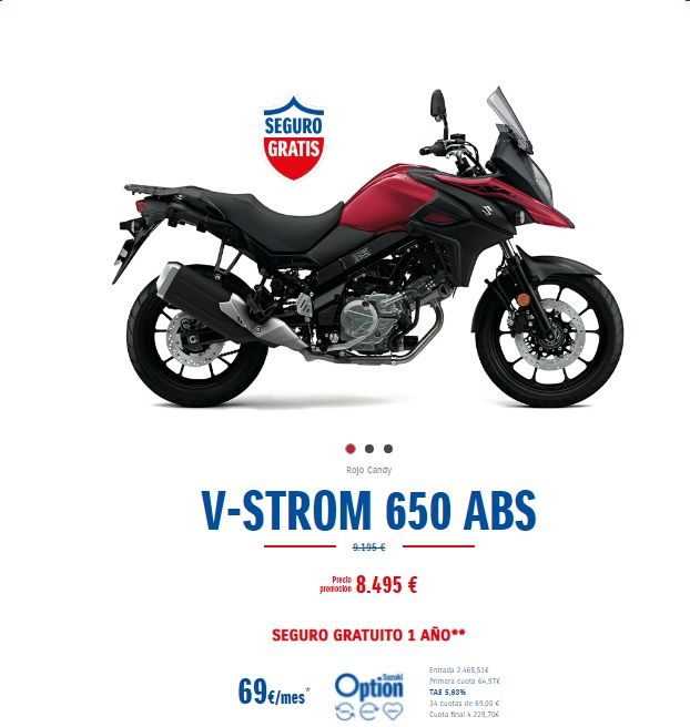 OFERTA SUZUKI VSTORM 650 ABS CON SEGURO GRATIS OFERTA SUZUKI VSTORM 650 ABS CON SEGURO GRATIS