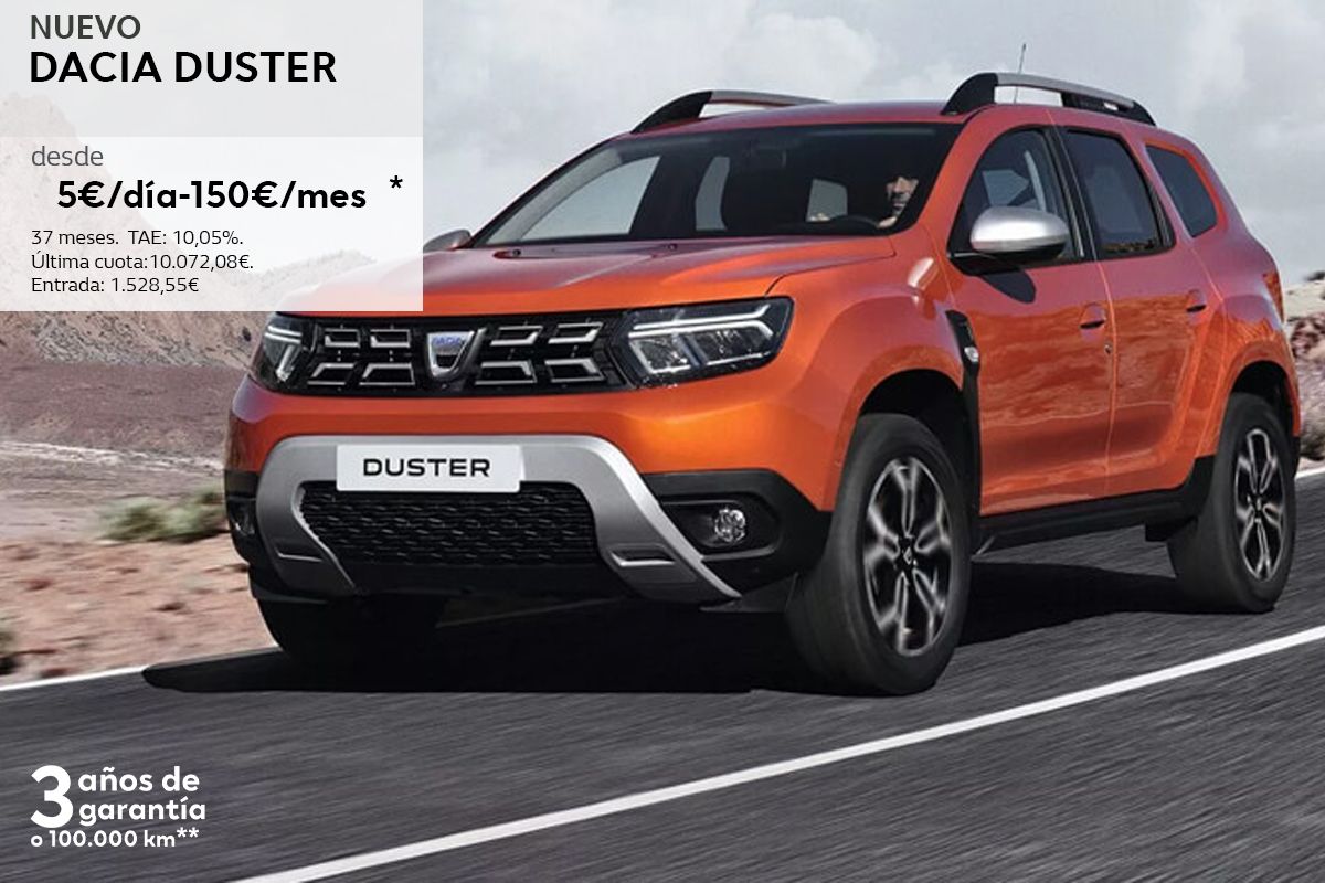 Nuevo Dacia DUSTER desde 5€/día-150€/día* Nuevo Dacia DUSTER desde 5€/día-150€/día*