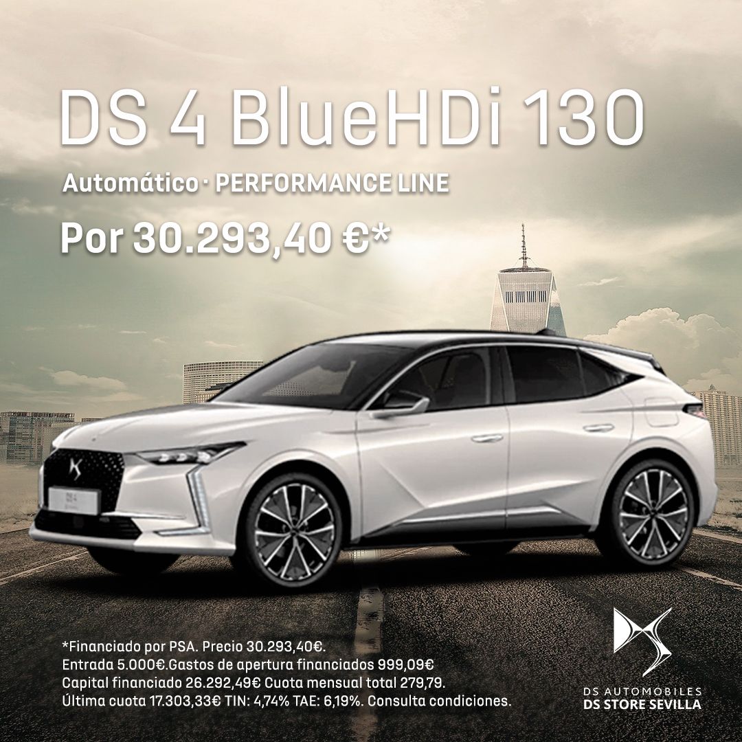 DS 4 BLUE HDi 130 PERFORMANCE LINE SEPTIEMBRE 2021 DS 4 BLUE HDi 130 PERFORMANCE LINE SEPTIEMBRE 2021