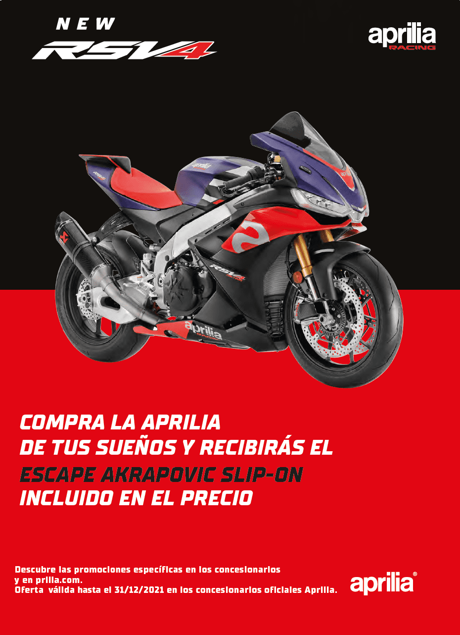 PROMOCION APRILIA ESCAPE AKRAPOVIC DE REGALO PROMOCION APRILIA ESCAPE AKRAPOVIC DE REGALO
