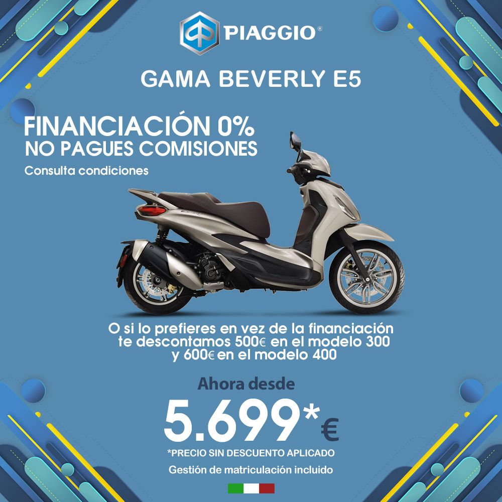 BEVERLY 300 y 400 ¡FINANCIACIÓN 0% Ó 500 y 600€ DE DESCUENTO! BEVERLY 300 y 400 ¡FINANCIACIÓN 0% Ó 500 y 600€ DE DESCUENTO!
