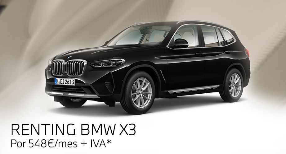 Renting BMW X3 por 548€/mes + IVA*. Renting BMW X3 por 548€/mes + IVA*.