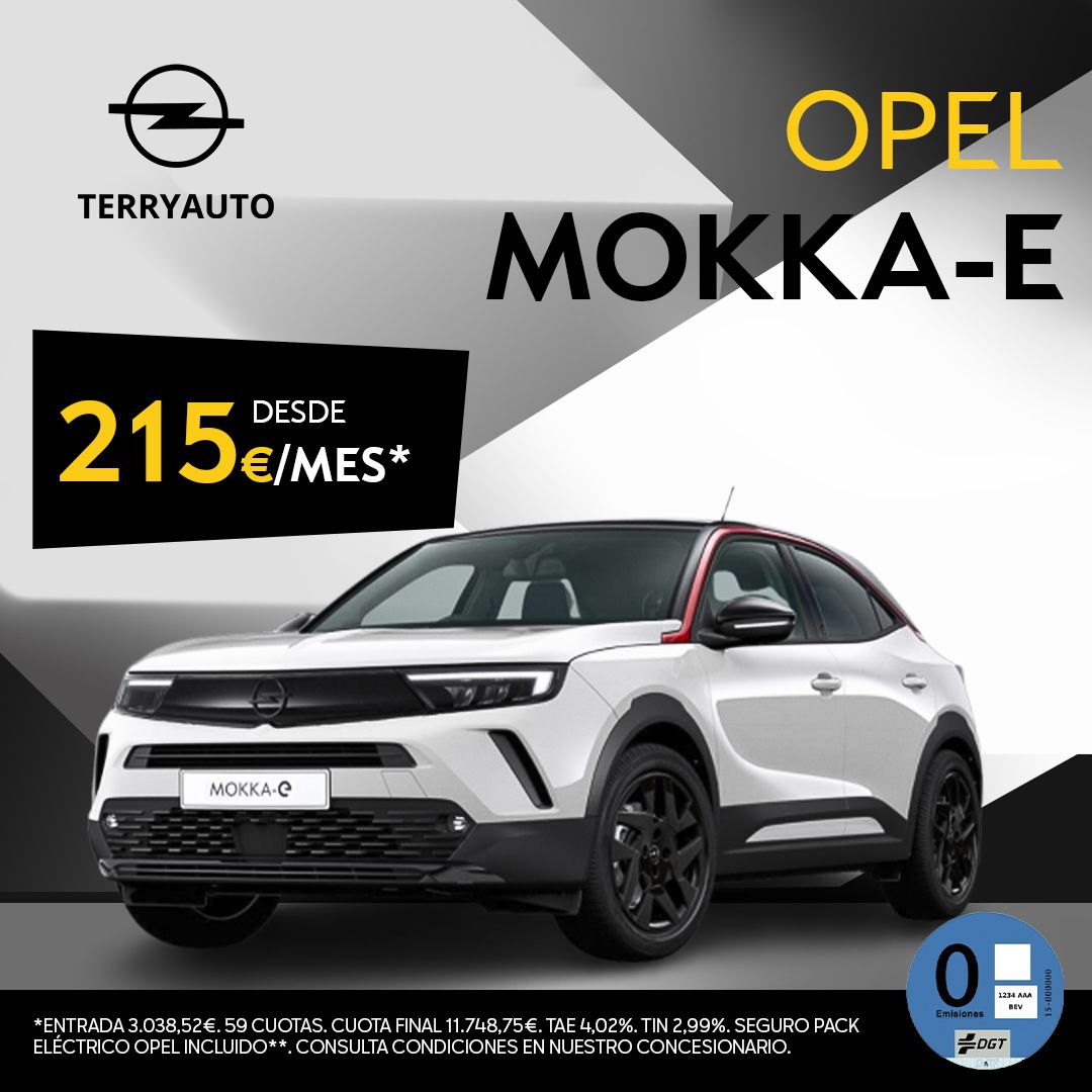 Opel Mokka-E desde 215€/mes* Opel Mokka-E desde 215€/mes*