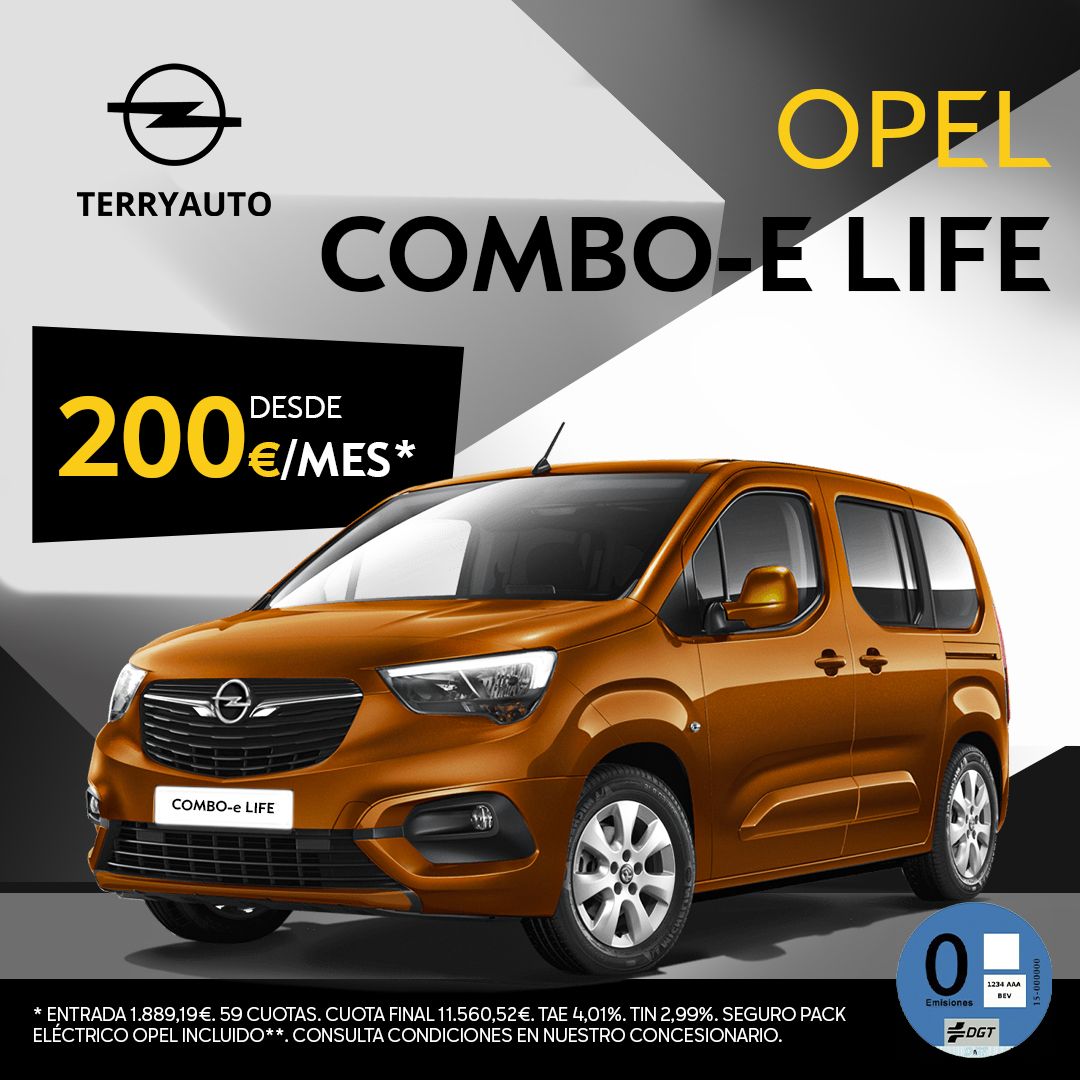 Opel Combo-E Life desde 195€/mes* Opel Combo-E Life desde 195€/mes*