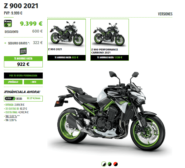 PROMOCION KAWASAKI Z900 2021 PROMOCION KAWASAKI Z900 2021