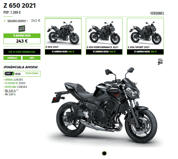 PROMOCION KAWASAKI Z650 2021 POR SOLO 7.399€ PROMOCION KAWASAKI Z650 2021 POR SOLO 7.399€
