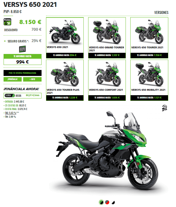 OFERTA KAWASAKI VERSYS 650 2021 DESDE SOLO 8.150€ OFERTA KAWASAKI VERSYS 650 2021 DESDE SOLO 8.150€