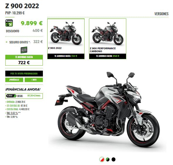 PROMOCION NUEVA KAWASAKI Z900 2022 PROMOCION NUEVA KAWASAKI Z900 2022