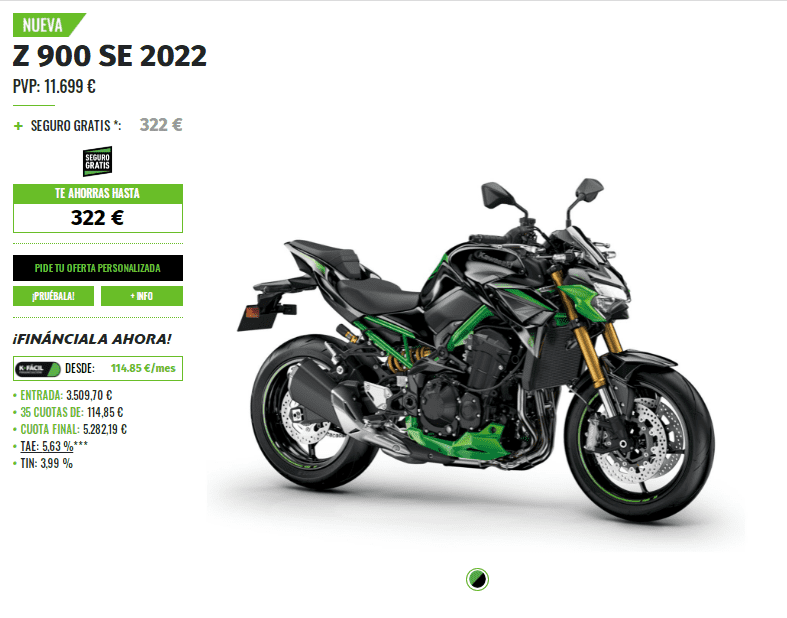 NUEVA KAWASAKI Z900 SE 2022 NUEVA KAWASAKI Z900 SE 2022