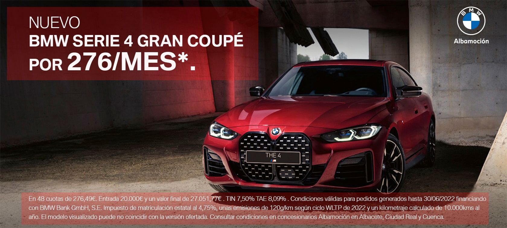 ¡NUEVO BMW SERIE 4 GRAN COUPÉ POR SOLO POR 276,49€/MES*! ¡NUEVO BMW SERIE 4 GRAN COUPÉ POR SOLO POR 276,49€/MES*!
