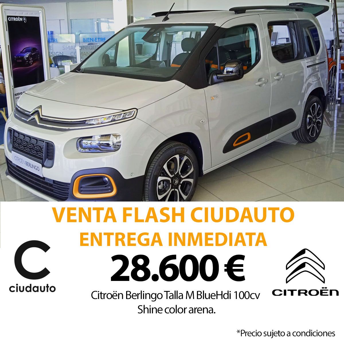 OFERTA FLASH ENTREGA INMEDIATA CITROËN BERLINGO OFERTA FLASH ENTREGA INMEDIATA CITROËN BERLINGO