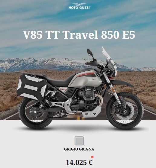 OFERTA MOTO GUZZI V85TT Travel 850 E5 OFERTA MOTO GUZZI V85TT Travel 850 E5