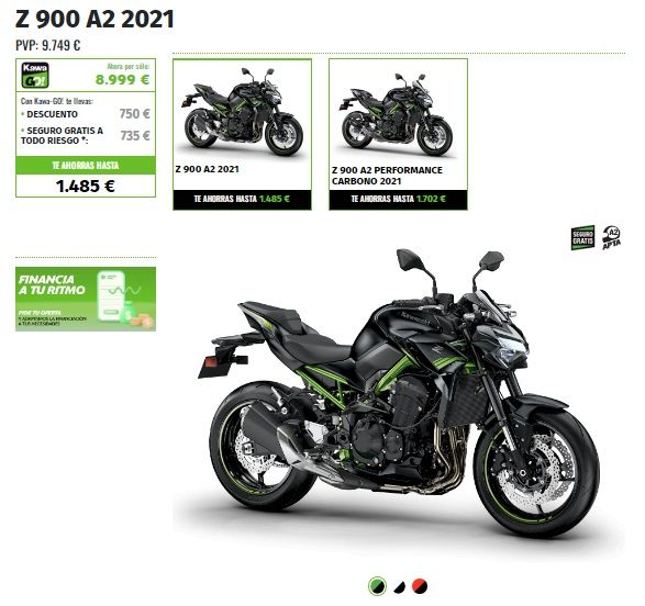OFERTA KAWASAKI Z900 A2 2021 OFERTA KAWASAKI Z900 A2 2021
