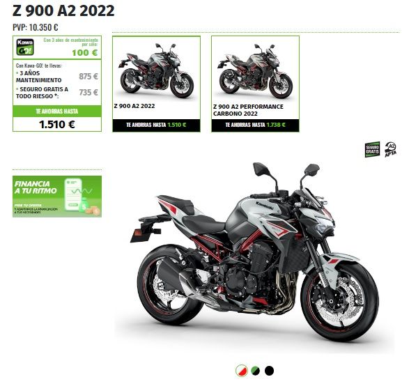 OFERTA KAWASAKI Z900 A2 2022 OFERTA KAWASAKI Z900 A2 2022