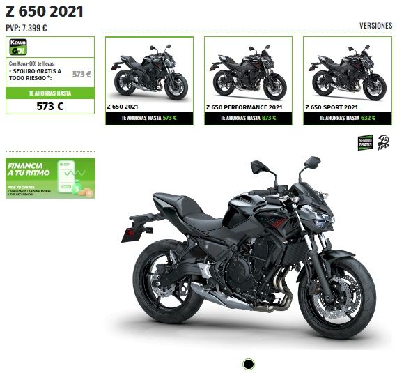 OFERTA KAWASAKI Z650 2021 OFERTA KAWASAKI Z650 2021