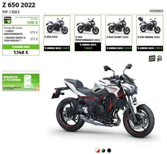 OFERTA KAWASAKI Z650 2022 OFERTA KAWASAKI Z650 2022