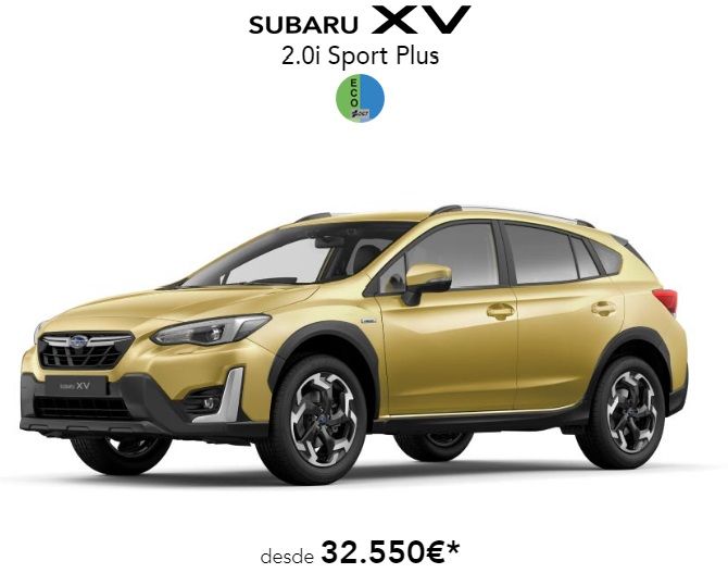 OFERTA SUBARU XV 2.0i SPORT PLUS OFERTA SUBARU XV 2.0i SPORT PLUS
