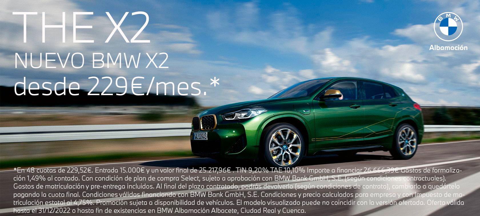 ¡¡LLÉVATE TU NUEVO BMW X2 PACK M Y DE ENTREGA INMEDIATA CON SELECT POR TAN SOLO 229€/MES!! ¡¡LLÉVATE TU NUEVO BMW X2 PACK M Y DE ENTREGA INMEDIATA CON SELECT POR TAN SOLO 229€/MES!!