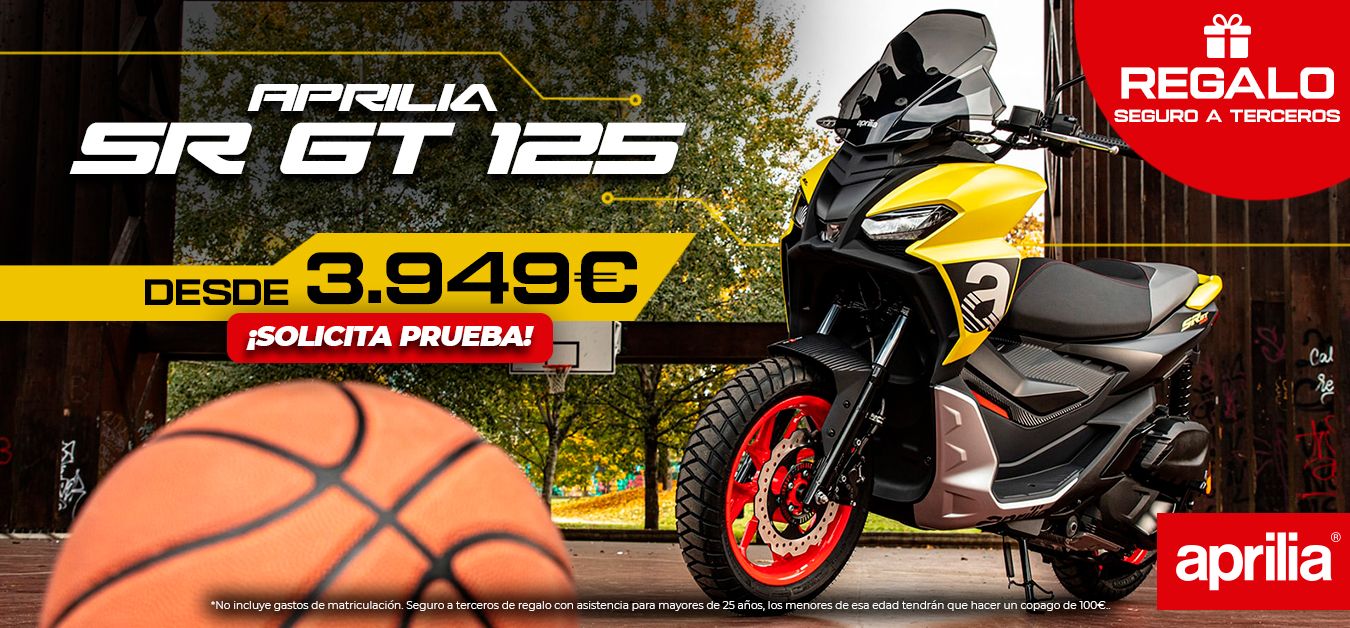 APRILIA SR GT 125 el placer de conducir desde 3949€ APRILIA SR GT 125 el placer de conducir desde 3949€