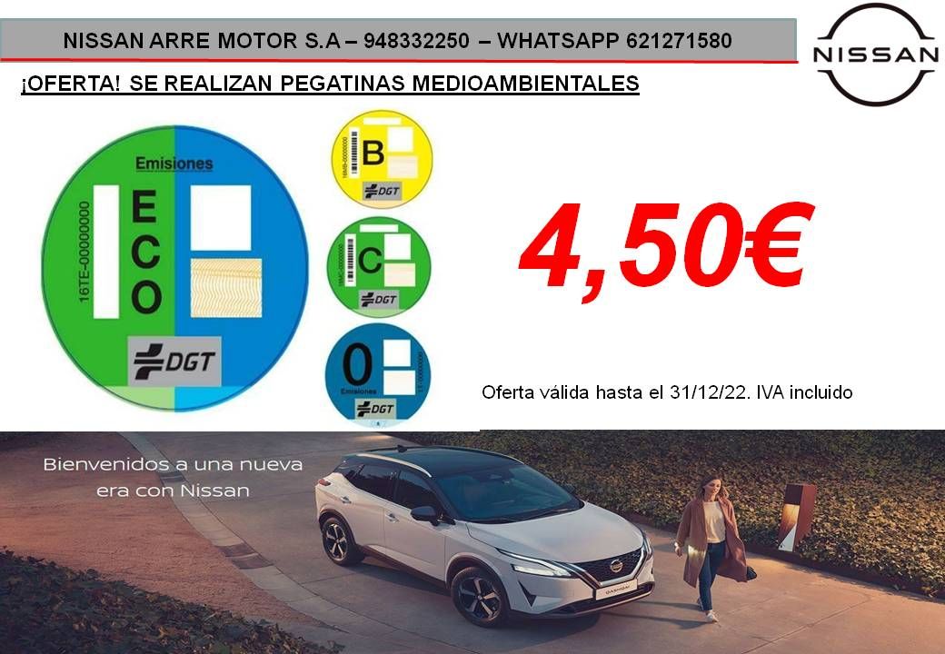 ¡OFERTA! ETIQUETA MEDIOAMBIENTAL - 4,50€ ¡OFERTA! ETIQUETA MEDIOAMBIENTAL - 4,50€
