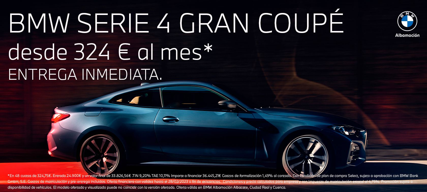 ¡¡LLÉVATE ESTE SERIE 4 GRAN COUPÉ DE ENTREGA INMEDIATA POR 324€ MES EN ALBAMOCIÓN!! ¡¡LLÉVATE ESTE SERIE 4 GRAN COUPÉ DE ENTREGA INMEDIATA POR 324€ MES EN ALBAMOCIÓN!!