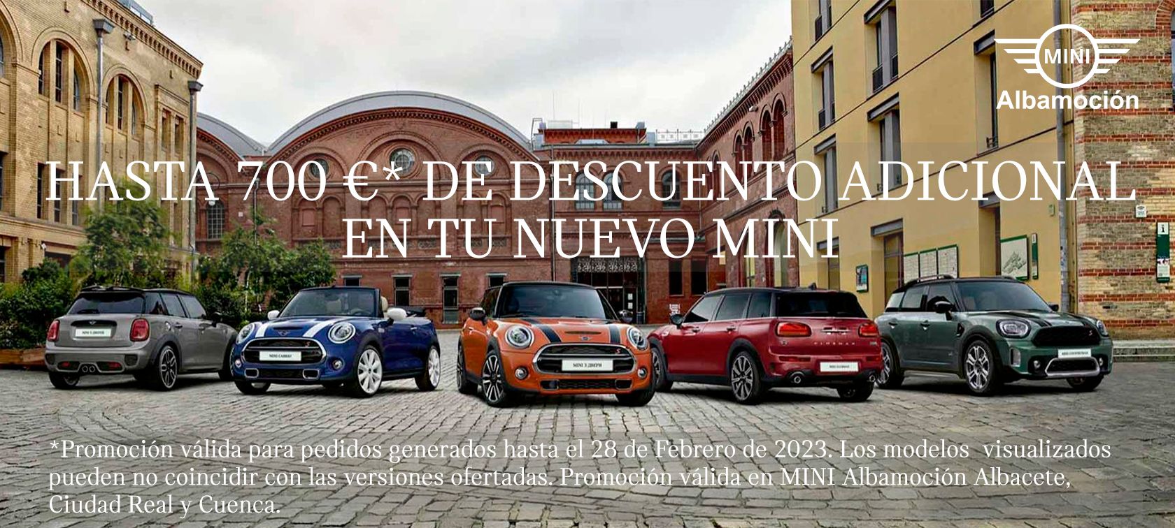 ¡¡DISFRUTA DE HASTA 700€ DE DESCUENTO ADICIONAL EN TU MINI NUEVO EN MINI ALBAMOCIÓN!! ¡¡DISFRUTA DE HASTA 700€ DE DESCUENTO ADICIONAL EN TU MINI NUEVO EN MINI ALBAMOCIÓN!!