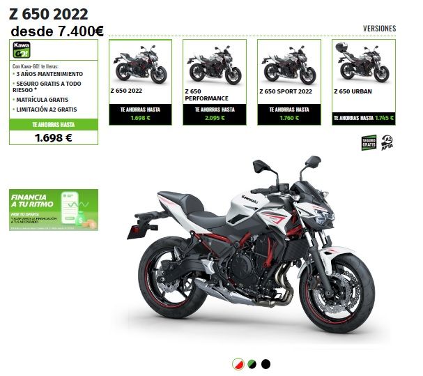 OFERTA KAWASAKI Z650 2022 OFERTA KAWASAKI Z650 2022