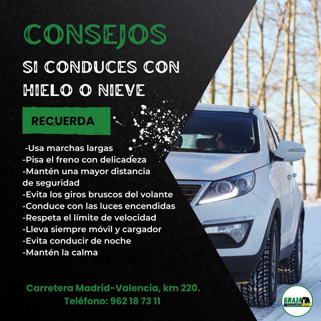 Consejos para conducir con nieve o hielo Consejos para conducir con nieve o hielo