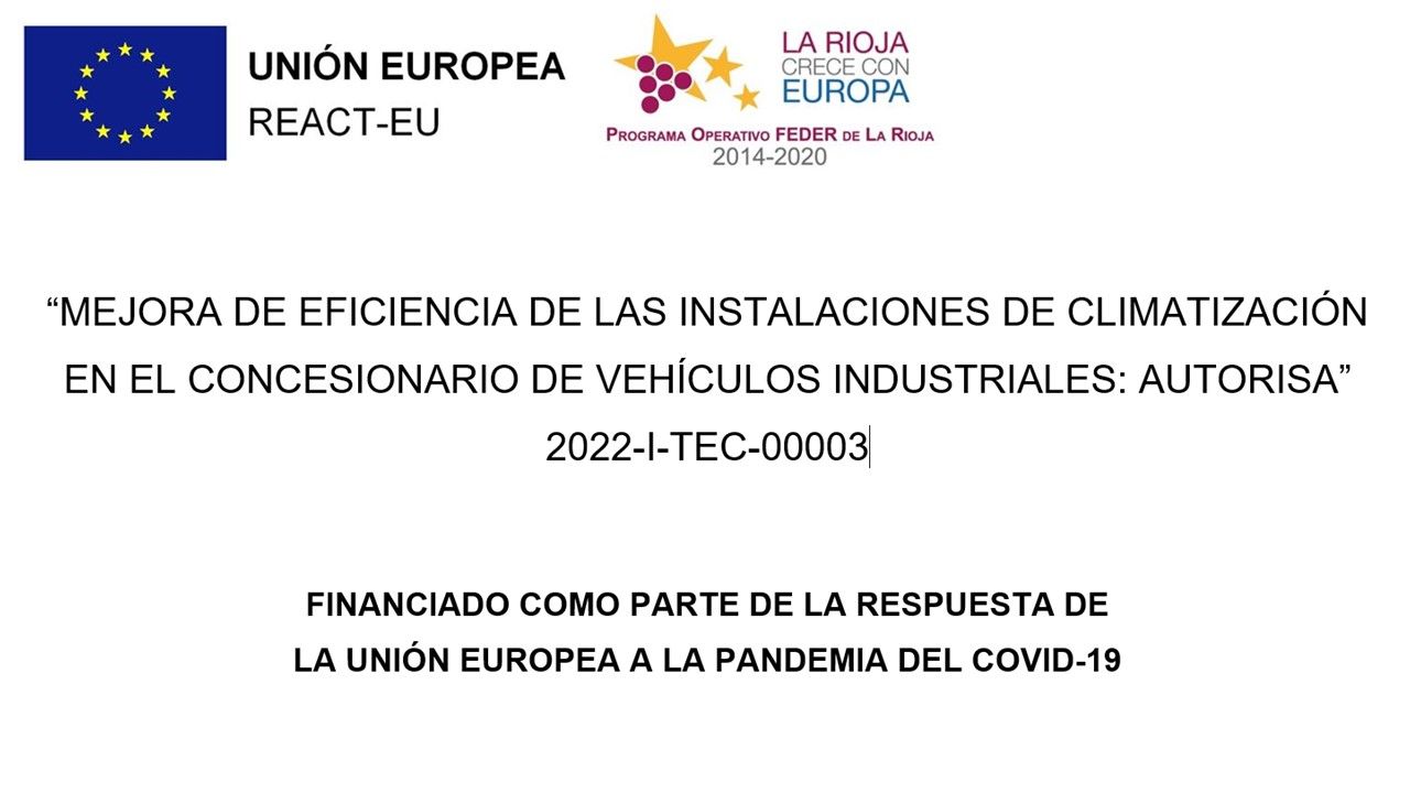 MEJORA DE LA EFICIENCIA DE LAS INSTALACIONES DE CLIMATIZACION EN AUTORISA MEJORA DE LA EFICIENCIA DE LAS INSTALACIONES DE CLIMATIZACION EN AUTORISA
