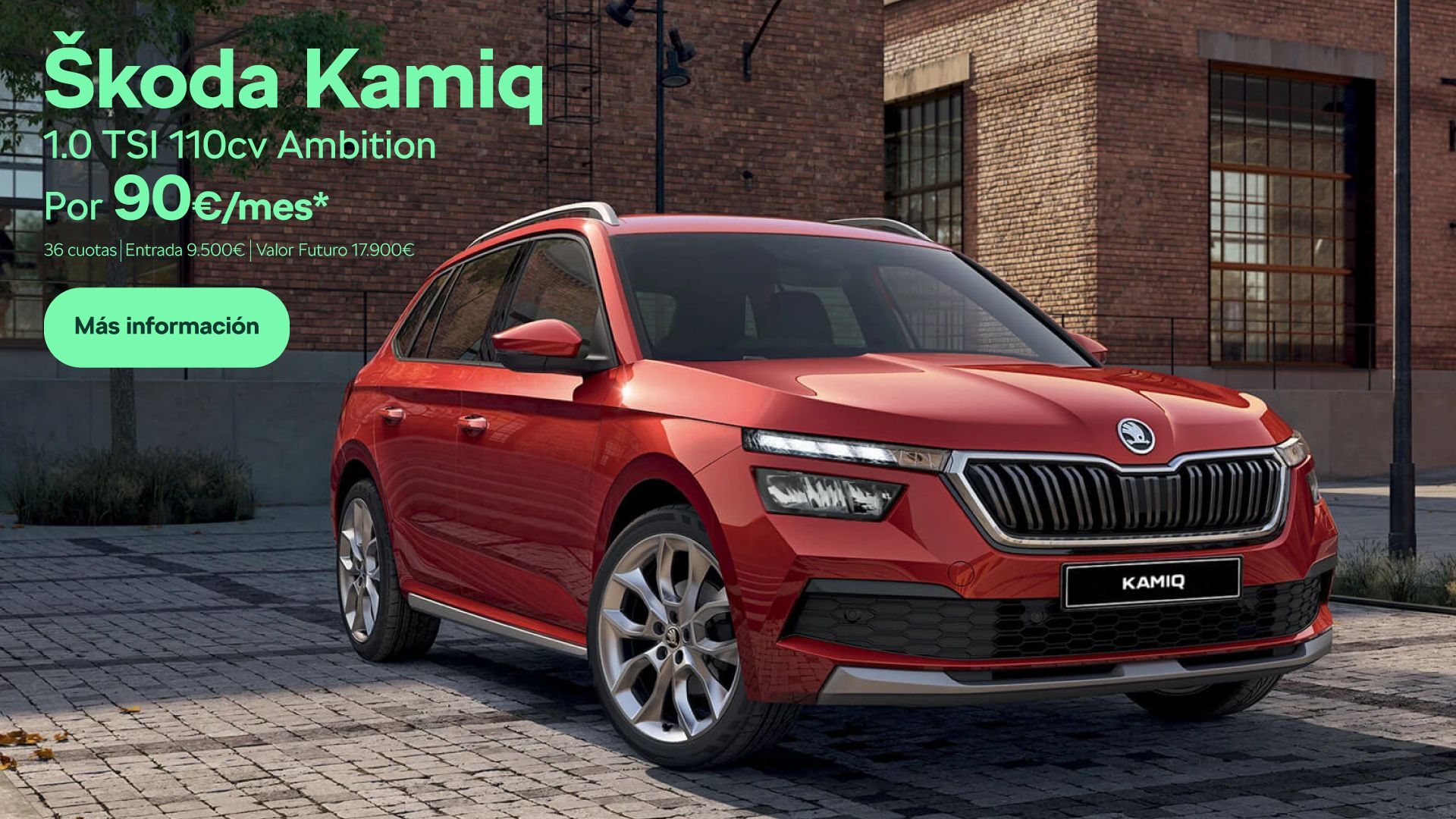 Skoda Kamiq por 90€/mes Skoda Kamiq por 90€/mes