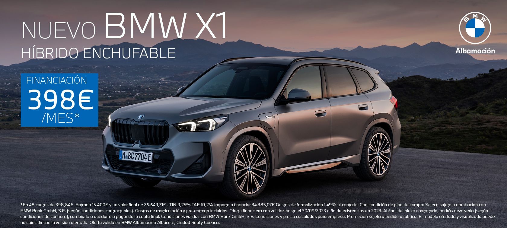 ¡¡NUEVO BMW X1 HÍBRIDO ENCHUFABLE DESDE 398 EUROS AL MES EN ALBAMOCIÓN!! ¡¡NUEVO BMW X1 HÍBRIDO ENCHUFABLE DESDE 398 EUROS AL MES EN ALBAMOCIÓN!!