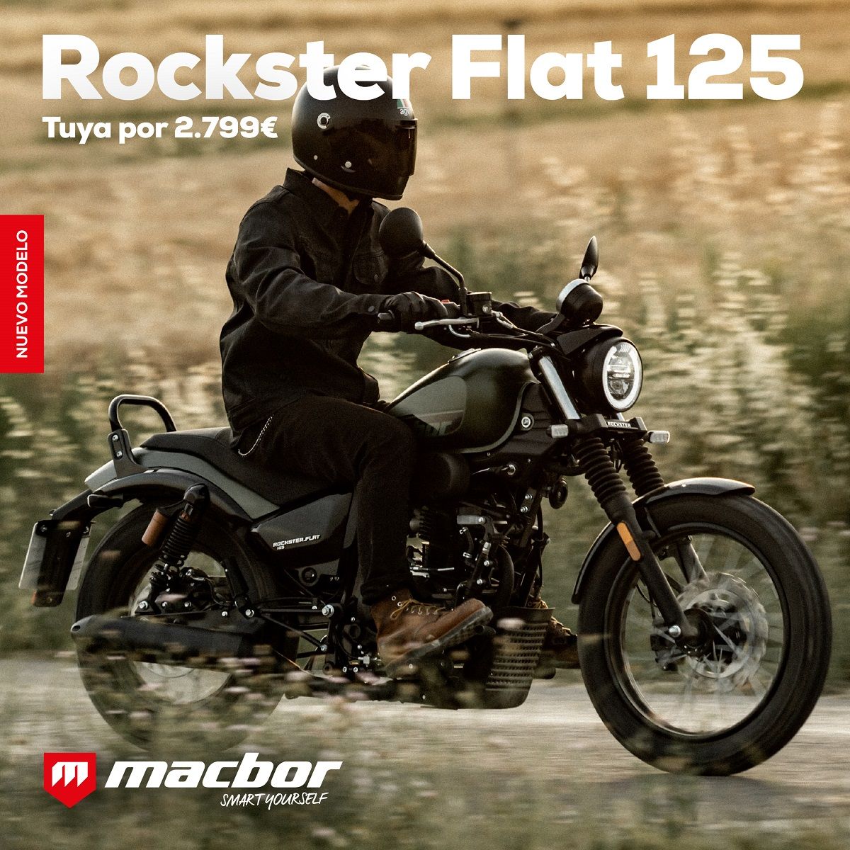 ¡Llévate ya la renovada Custom Rockster Flat 125! ¡Llévate ya la renovada Custom Rockster Flat 125!