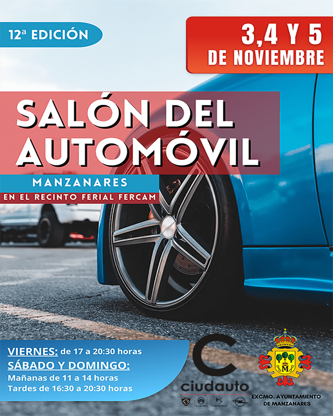CIUDAUTO en el Salón del Automóvil de Manzanares de 3 al 5 Noviembre CIUDAUTO en el Salón del Automóvil de Manzanares de 3 al 5 Noviembre