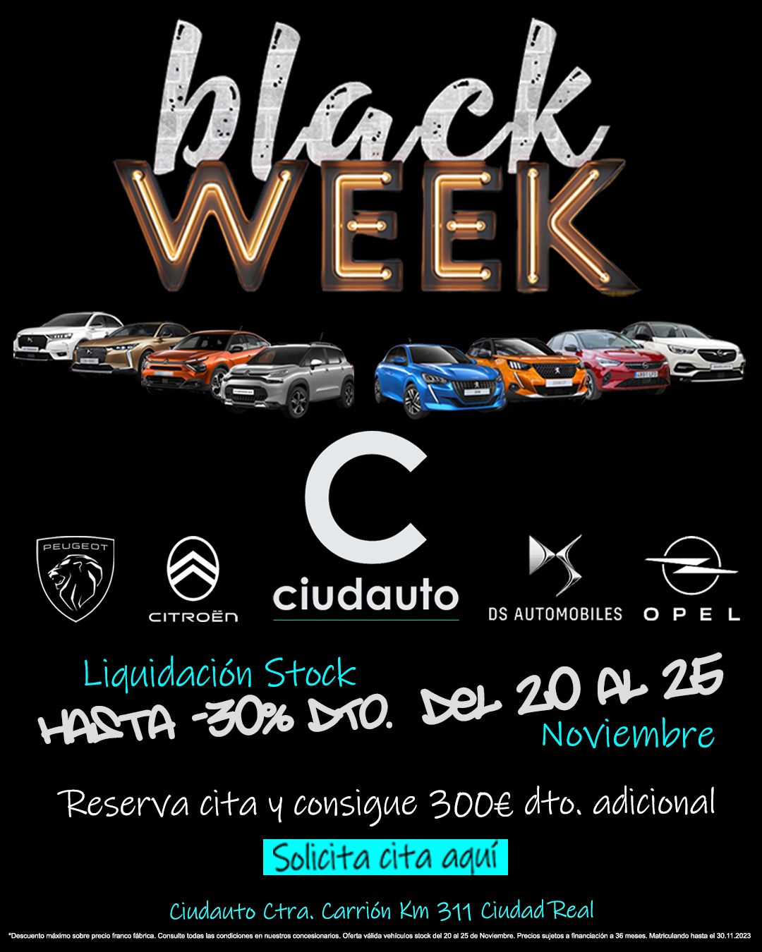 BLACK WEEK CIUDAUTO del 20 al 25 de NOVIEMBRE BLACK WEEK CIUDAUTO del 20 al 25 de NOVIEMBRE